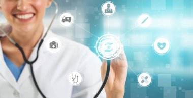 Hastanede Tıbbi Sağlık Grafik ile Doktor