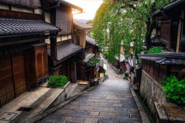 Higashiyama'nın eski kentinde ki sokak, Kyoto, Japonya