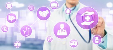 Hastanede Tıbbi Sağlık Grafik ile Doktor