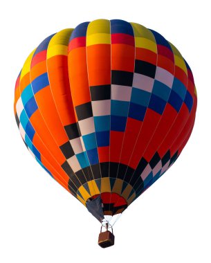 Sıcak hava balonu beyaz arkaplanda izole edildi.