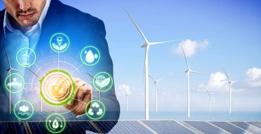 Rüzgar türbini çift pozlama grafik arayüzü.