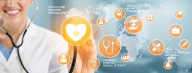 Hastanede Tıbbi Sağlık Grafik ile Doktor