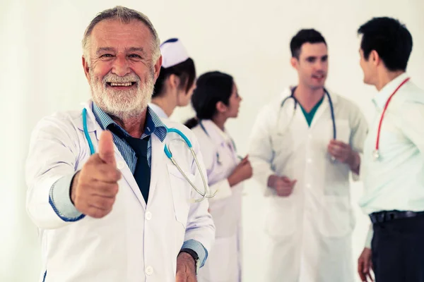 Grupo Pessoas Cuidados Saúde Médico Profissional Que Trabalha Consultório Hospitalar — Fotografia de Stock