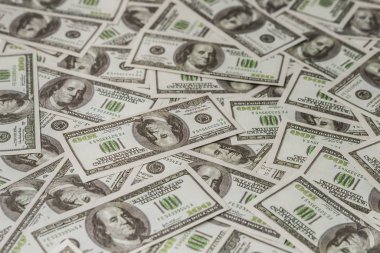 Amerikan yüz dolarlık kağıt banknot.