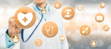 Hastanede Tıbbi Sağlık Grafik ile Doktor