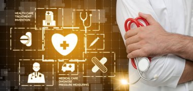Hastanede Tıbbi Sağlık Grafik ile Doktor