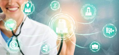 Hastanede Tıbbi Sağlık Grafik ile Doktor