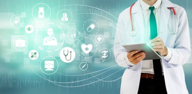Hastanede Tıbbi Sağlık Grafik ile Doktor
