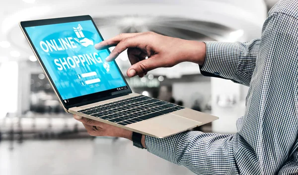 Shopping online and Internet money technology — Stock Photo, Image