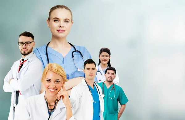 Las Personas Salud Agrupan Retrato Diseño Creativo Personal Médico Profesional — Foto de Stock