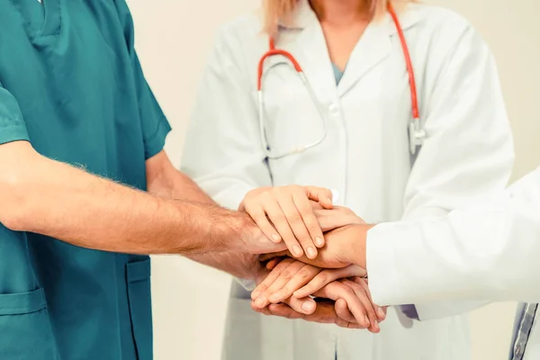 Teamarbeit Medizinischen Dienst Arzt Chirurg Und Krankenschwester Schließen Sich Zusammen — Stockfoto