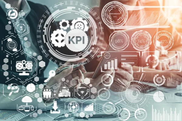 KPI ключовий показник ефективності для бізнес концепції — стокове фото