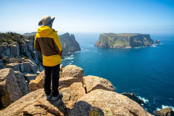 Trekking in Tasman Peninsula, Tasmania, Australia. Royalty Free Stock Images