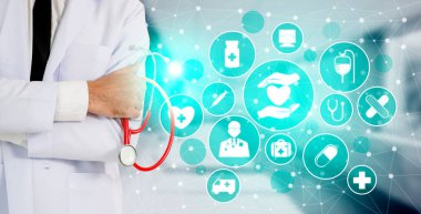 Hastanede Tıbbi Sağlık Grafik ile Doktor