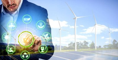 Rüzgar türbini çift pozlama grafik arayüzü.