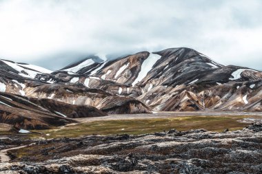 Landmannalaugar İzlanda 'nın manzarası 