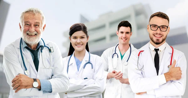 Grupo Personas Salud Médico Profesional Que Trabaja Consultorio Del Hospital — Foto de Stock