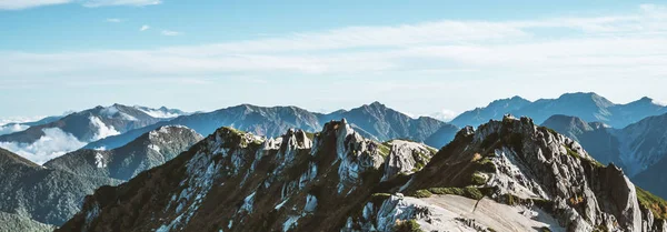 Panoramic mountain scenery landscape of Tsubakuro. — Stock Photo, Image