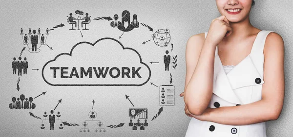 Teamwork en zakelijke Human Resources concep — Stockfoto