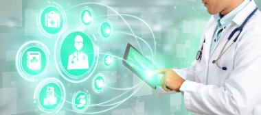 Hastanede Tıbbi Sağlık Grafik ile Doktor