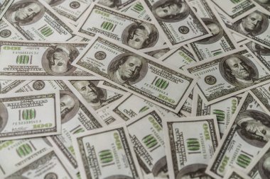 Amerikan yüz dolarlık kağıt banknot.