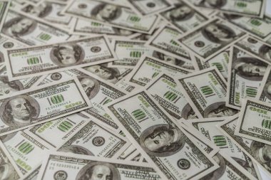 Amerikan yüz dolarlık kağıt banknot.
