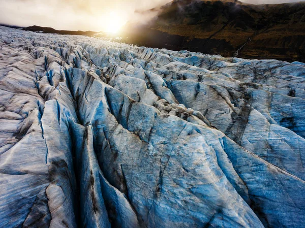 Glaciar Svinafellsjokull en Vatnajokull, Islandia. — Foto de Stock