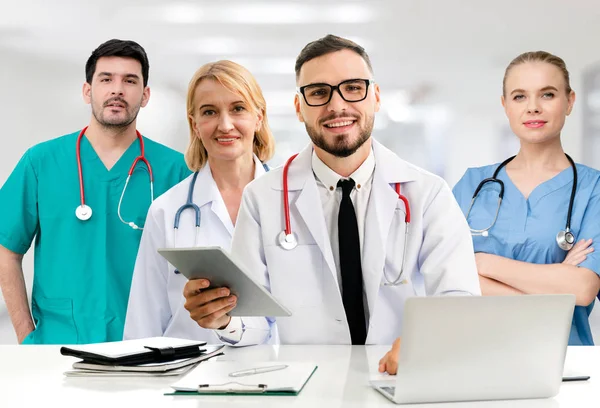 Professional Doctor Working Hospital Office Clinic Other Doctors Nurse Surgeon — Stock Photo, Image