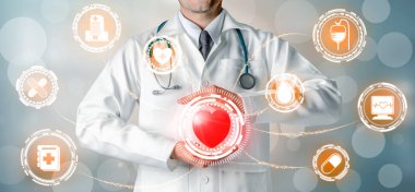 Hastanede Tıbbi Sağlık Grafik ile Doktor