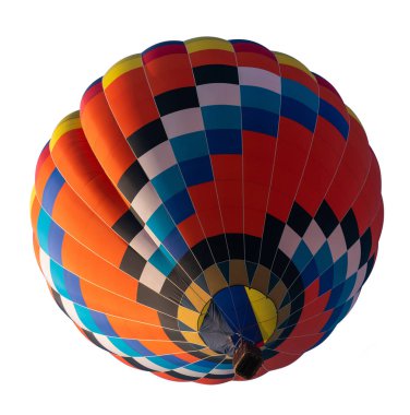 Sıcak hava balonu beyaz arkaplanda izole edildi.