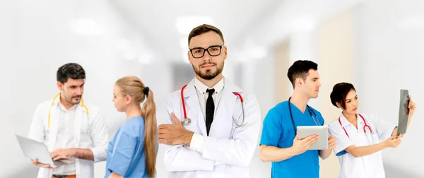 Professional Doctor Working Hospital Office Clinic Other Doctors Nurse Surgeon — Stock Photo, Image