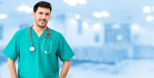 Portrait of male surgeon at the hospital. — Stock Photo, Image
