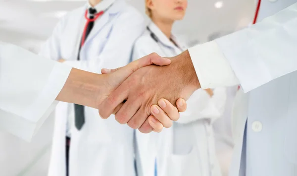 Gruppo Persone Sanitarie Medico Professionista Che Lavora Nello Studio Ospedaliero — Foto Stock