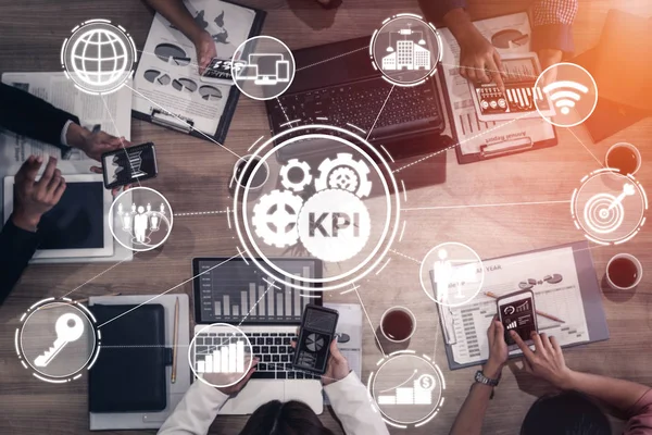 Indicador de rendimiento clave KPI para el negocio Concep —  Fotos de Stock