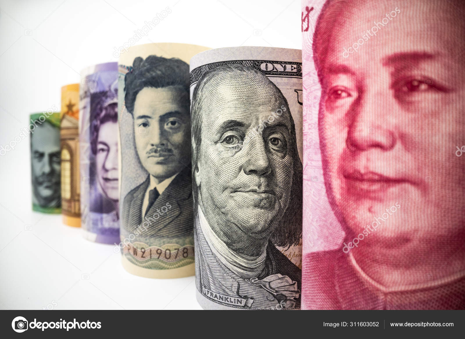 国际货币兑换。外币. —— 库存社论照片© BiancoBlue #311603052