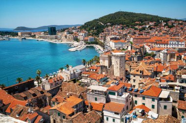 Old town of Split in Dalmatia, Croatia. clipart