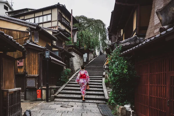 Traveler in Higashiyama District, Kyoto, Japan