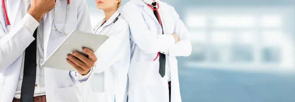 Gruppo Persone Sanitarie Medico Professionista Che Lavora Nello Studio Ospedaliero — Foto Stock