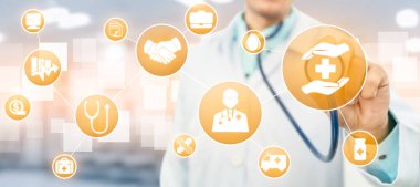 Hastanede Tıbbi Sağlık Grafik ile Doktor