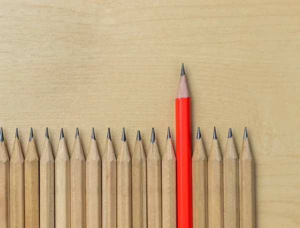 Különböző ceruza kiemelkedő show vezetői koncepció. — Stock Fotó