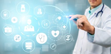 Hastanede Tıbbi Sağlık Grafik ile Doktor