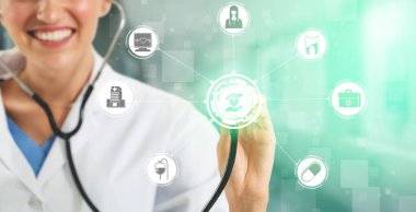 Hastanede Tıbbi Sağlık Grafik ile Doktor