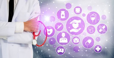 Hastanede Tıbbi Sağlık Grafik ile Doktor