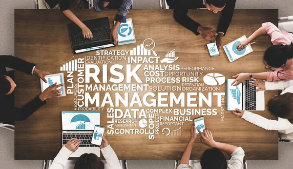 Управління Ризиками Оцінка Концепції Інвестицій Бізнесу Сучасний Графічний Інтерфейс Показує — стокове фото