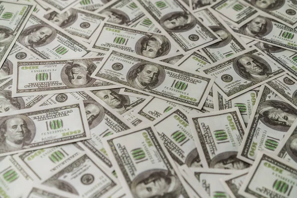 Американський 100 долар паперових банкнот. — стокове фото