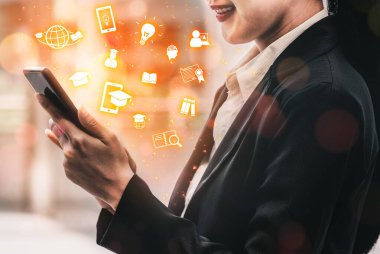 Öğrenci ve Üniversite Konsepti E-öğrenimi