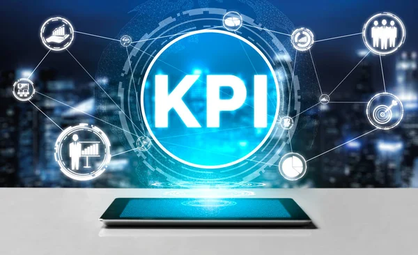 Indicador de rendimiento clave KPI para el concepto de negocio —  Fotos de Stock