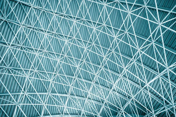 Modern interior architecture of metal steel roof. — Stock Photo, Image