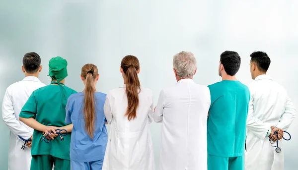 Lavoro Squadra Nel Settore Sanitario Concetto Servizio Medico Gruppo Internazionale — Foto Stock