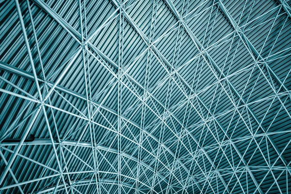 Modern interior architecture of metal steel roof. — Stock Photo, Image